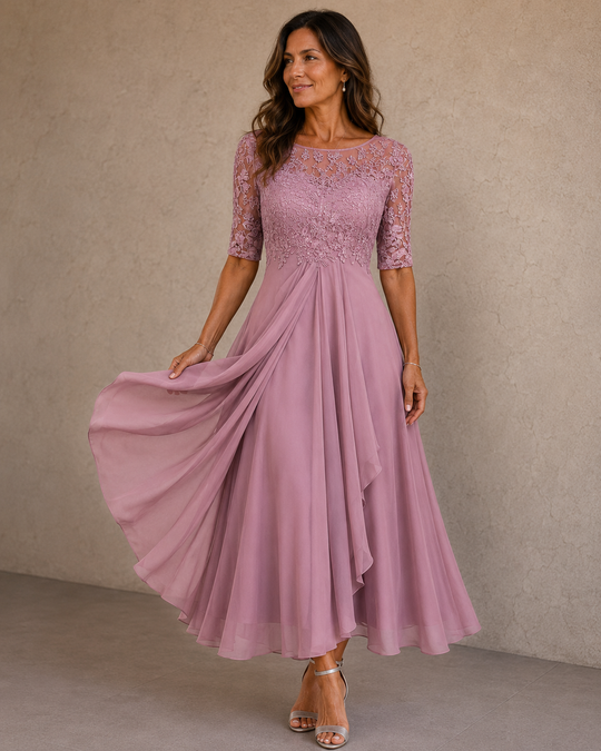 Abella™ | Lace and Chiffon Dress