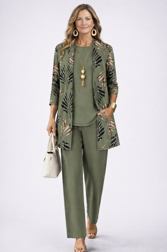Madeleine | 3-Piece Set in Sage Green