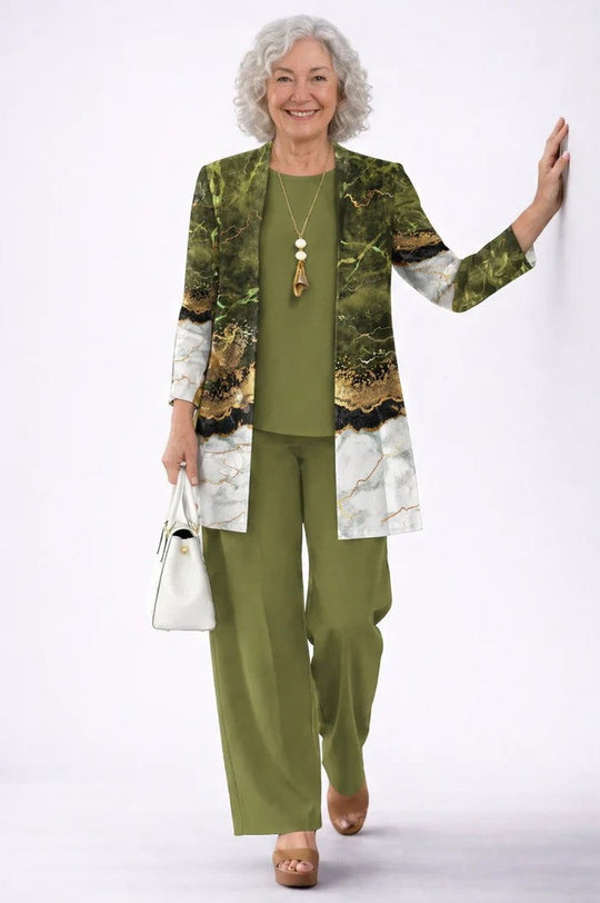 Madeleine | 3-Piece Set in Sage Green