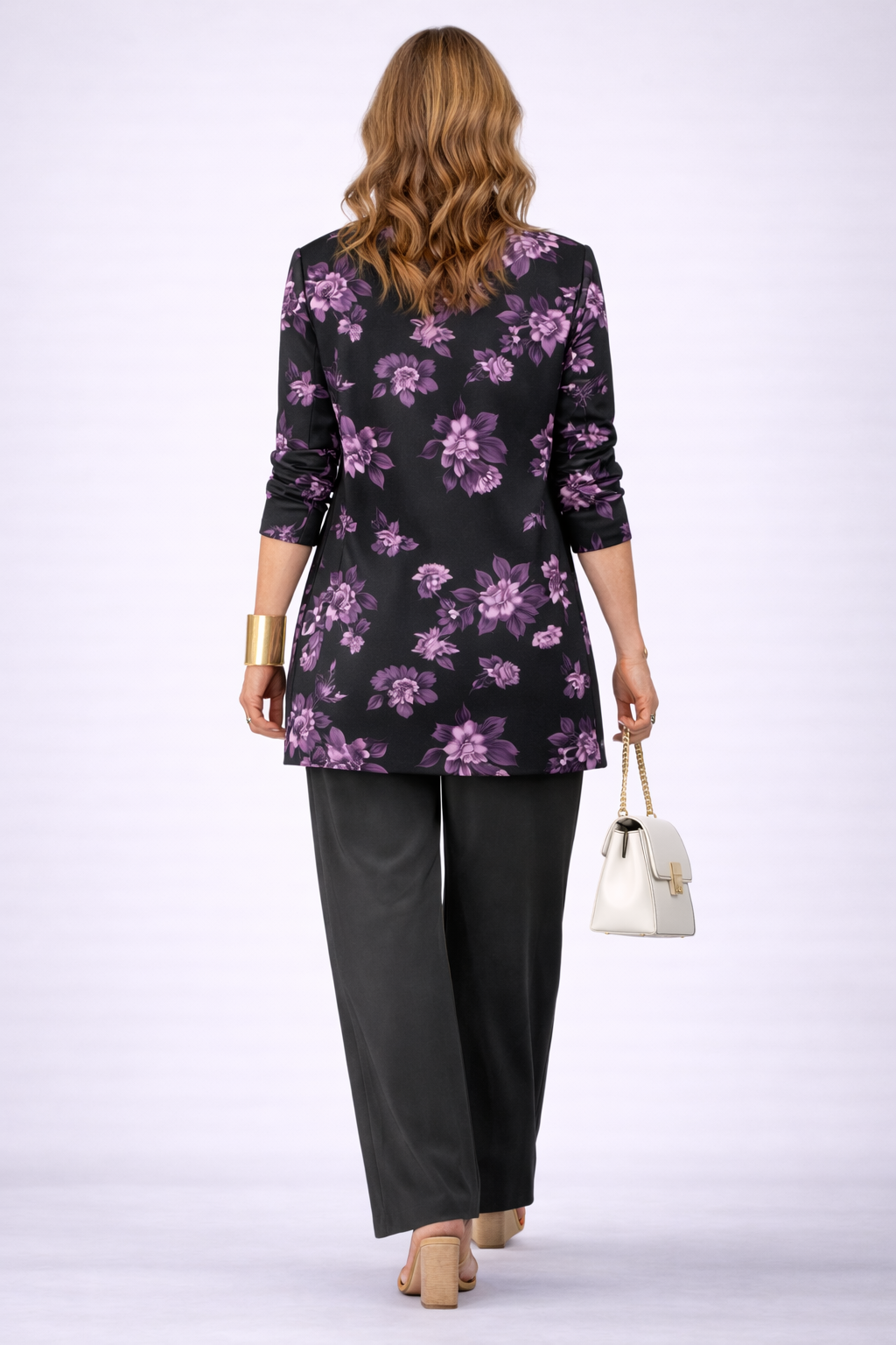 Héloïse | Completo 3 Pezzi Nero con Fiori