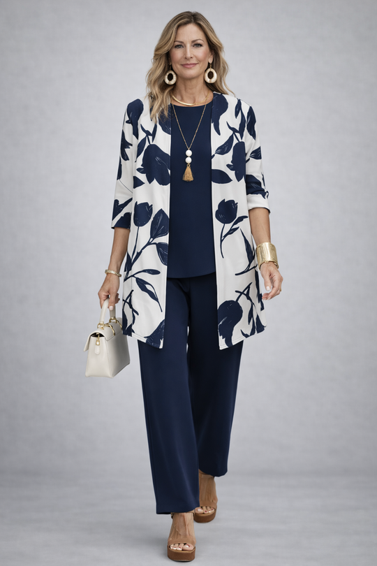 Eliane | Complete 3-Piece Set in Navy Blue