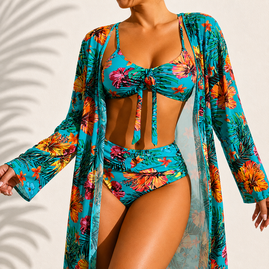 Riviera | Marie Tropical Elegant Bikini Set - 3 Pieces