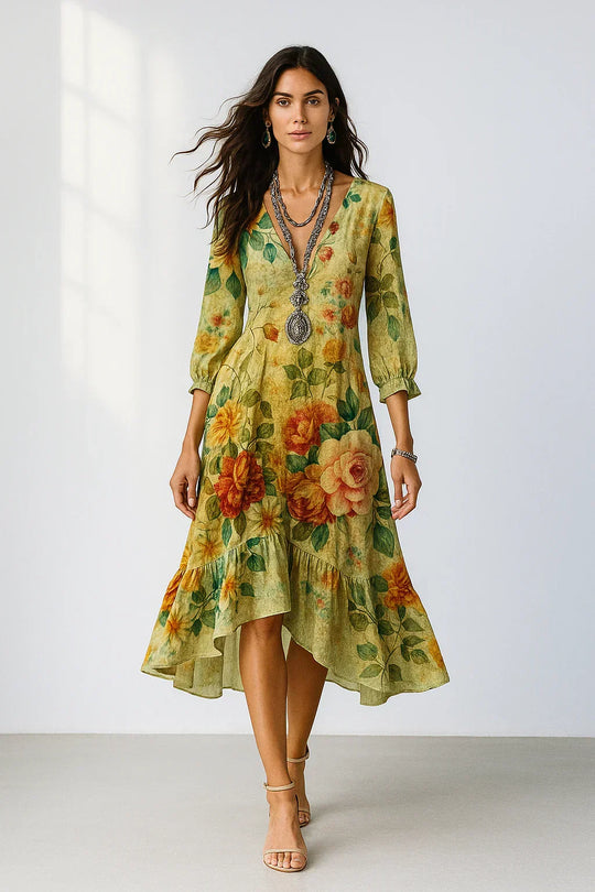 Home | Light Boho Floral Maxi Dress