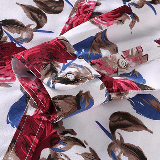 Enrique | Men's Luxury Floral Shirt with Romantic Design