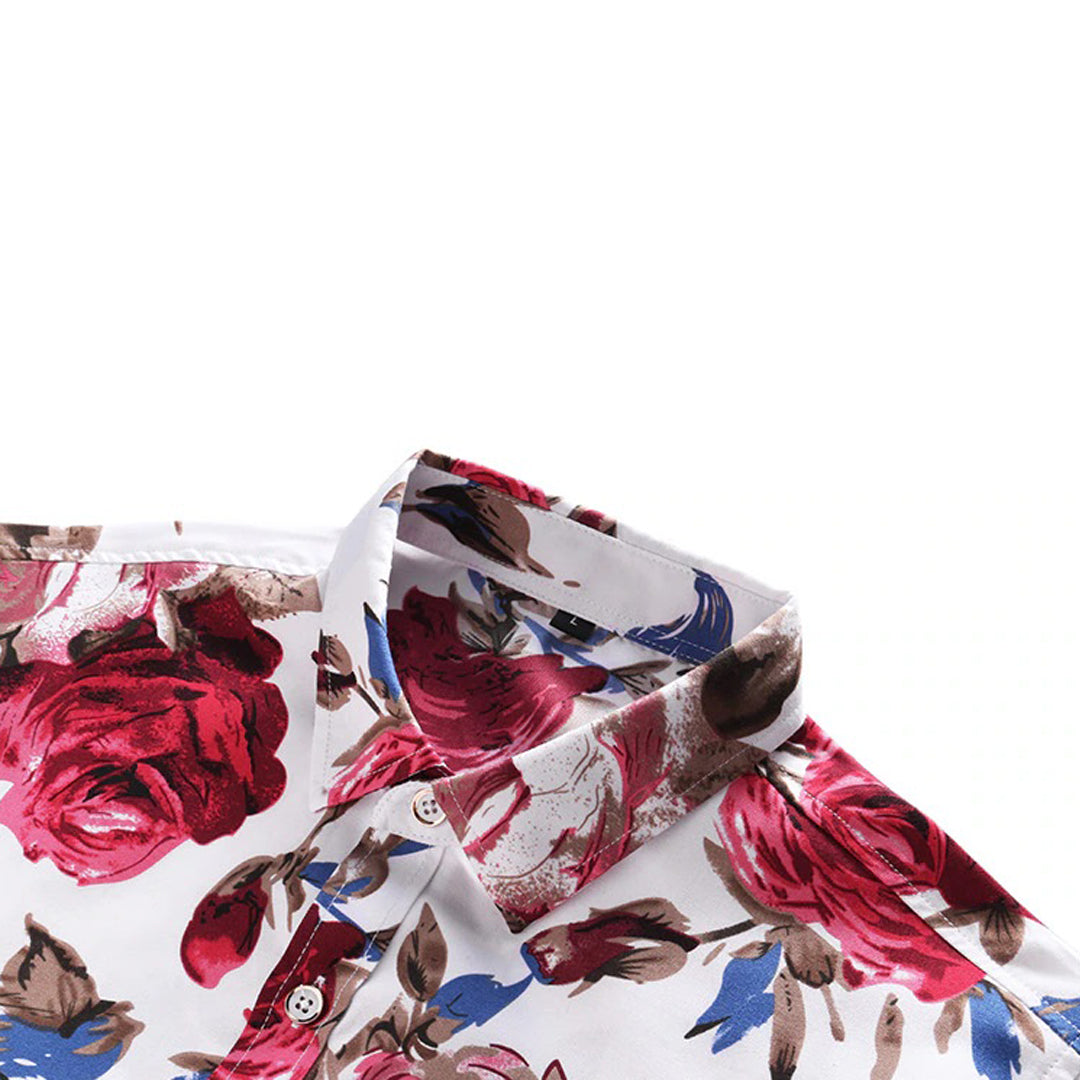 Enrique | Men's Luxury Floral Shirt with Romantic Design