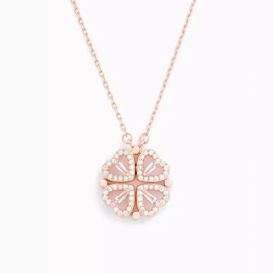 Clémence | Collana Trifoglio Portafortuna Decorata con Cristalli