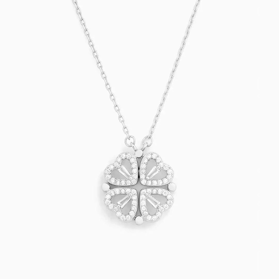 Clémence | Collana Trifoglio Portafortuna Decorata con Cristalli