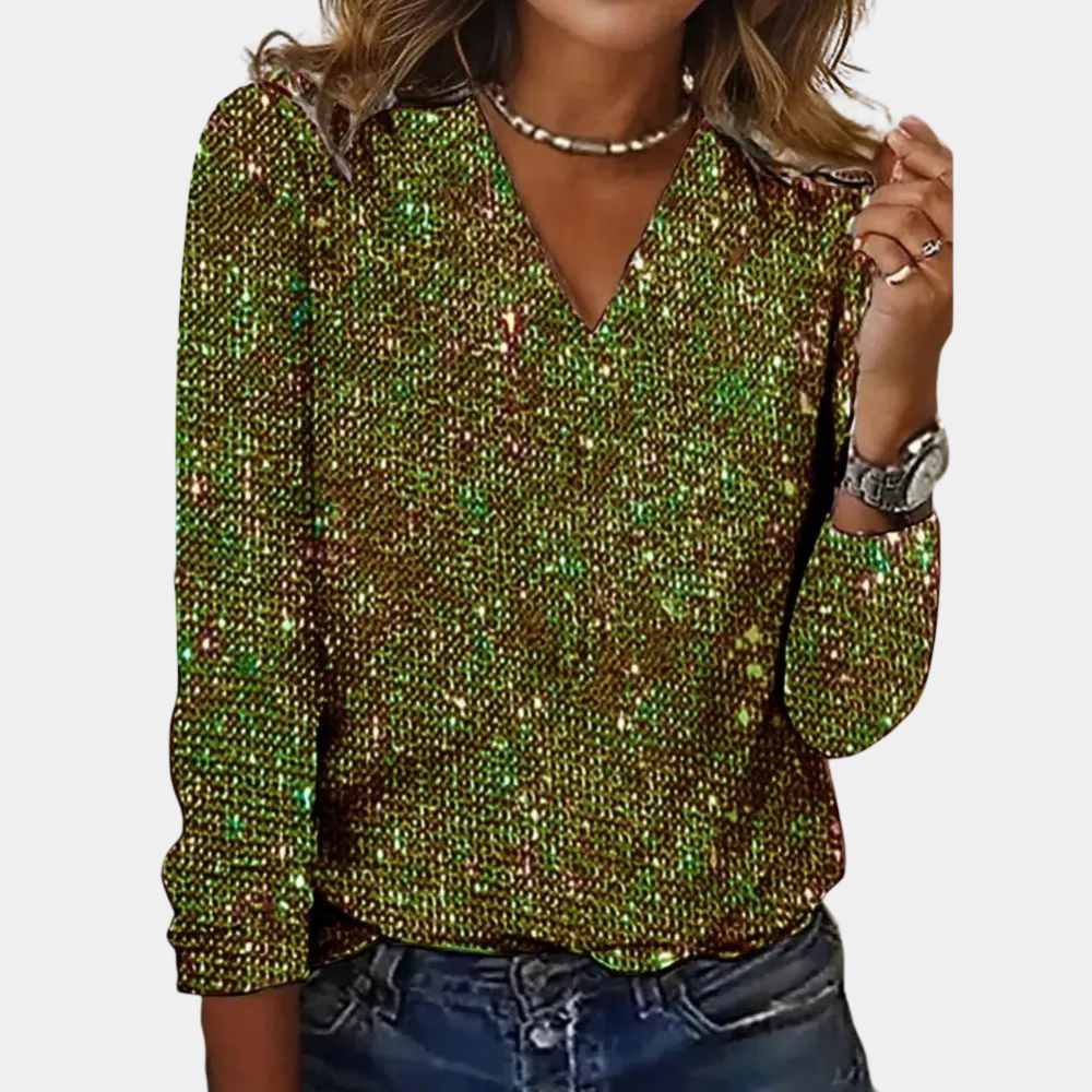 Ines | Top da sera con paillettes per donna