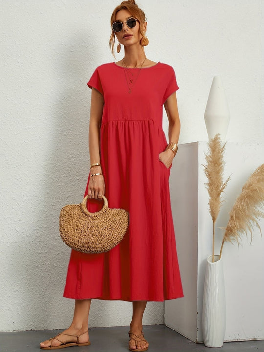 Clara | Abito Midi Leggero con Tasche