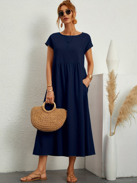 Clara | Abito midi leggero con tasche