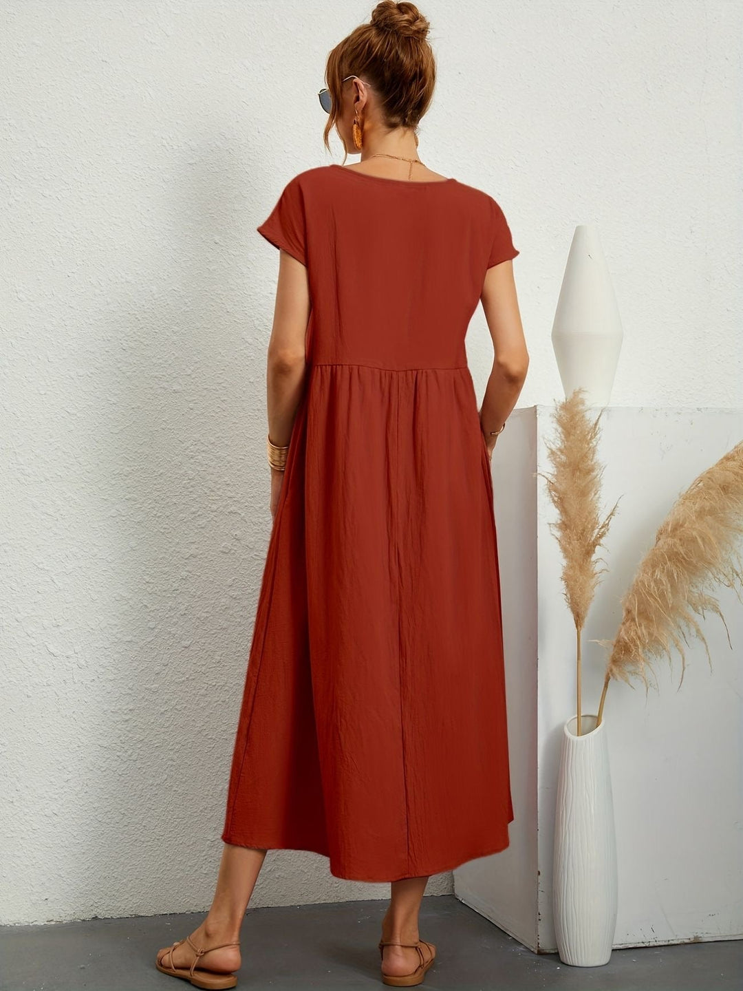 Clara | Abito midi leggero con tasche