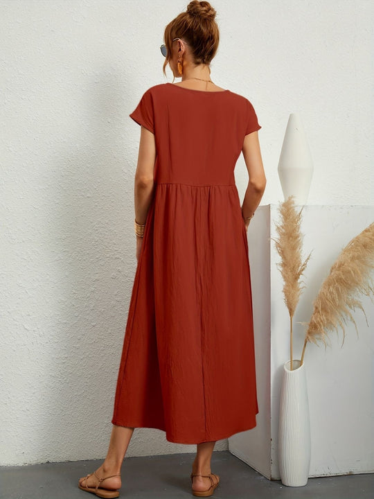 Clara | Abito Midi Leggero con Tasche