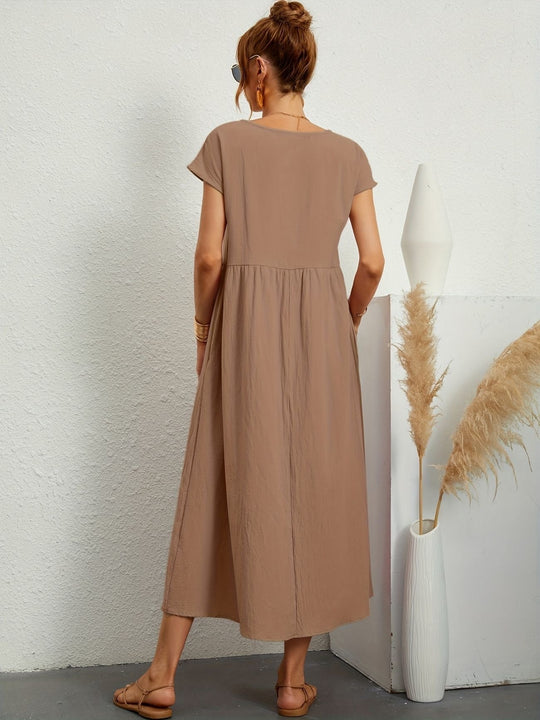 Clara | Abito midi fluido con tasche