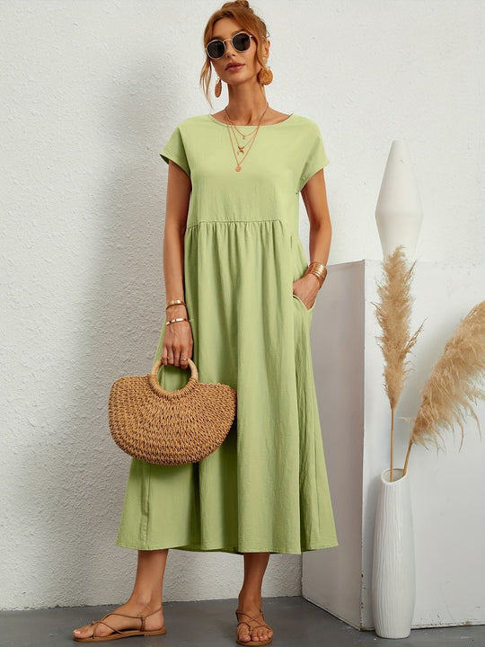 Clara | Abito Midi Leggero con Tasche
