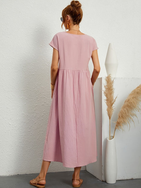 Clara | Abito midi fluido con tasche
