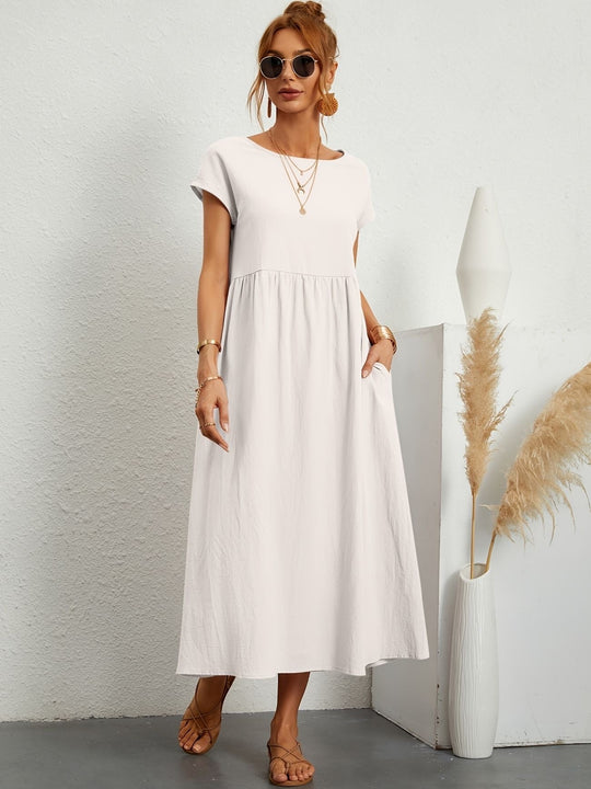 Clara | Abito Midi Fluido con Tasche