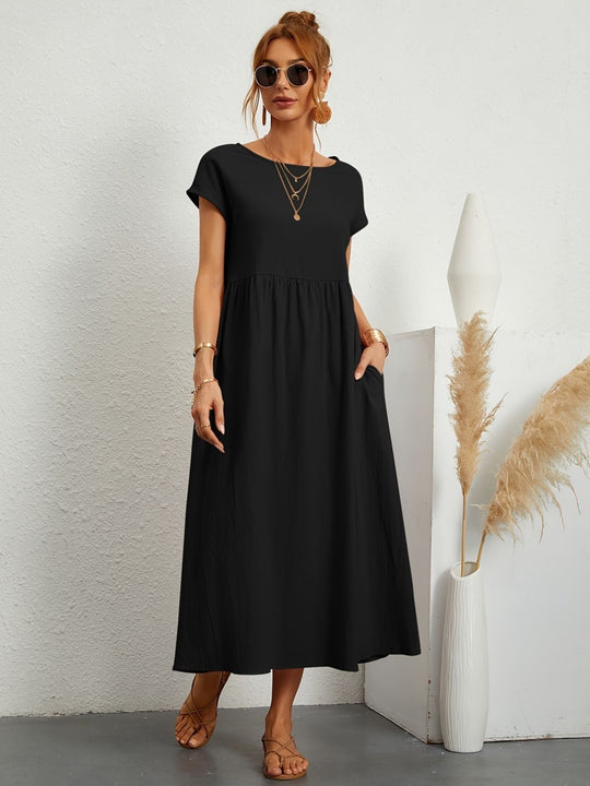 Clara | Abito Midi Fluido con Tasche