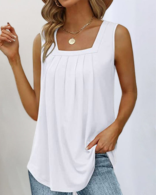 Ninon | Canotta Donna con Scollo Quadrato | Stile Moderno