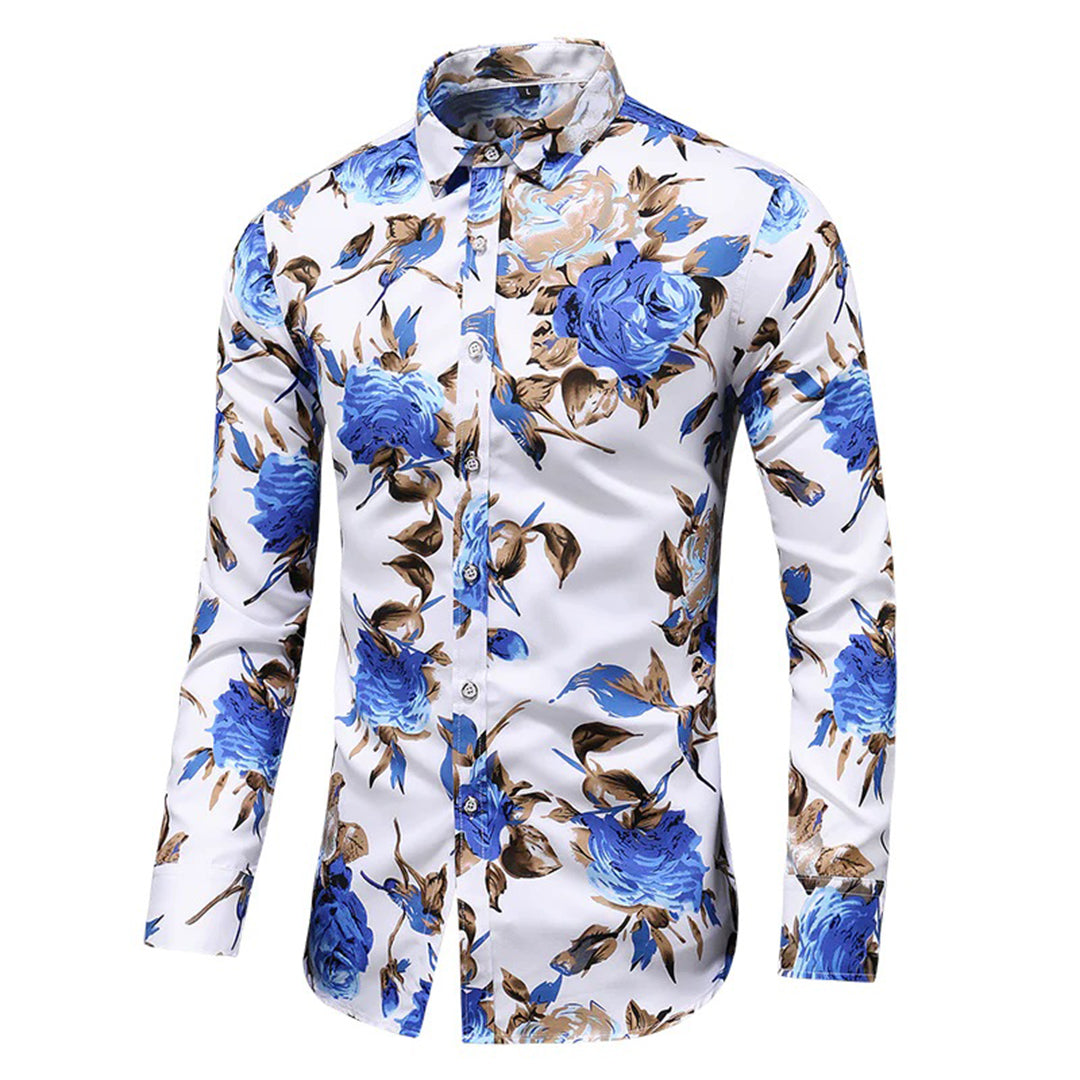Enrique | Men's Luxury Floral Shirt with Romantic Design