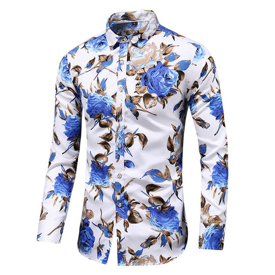 Enrique | Men's Luxury Floral Shirt with Romantic Design