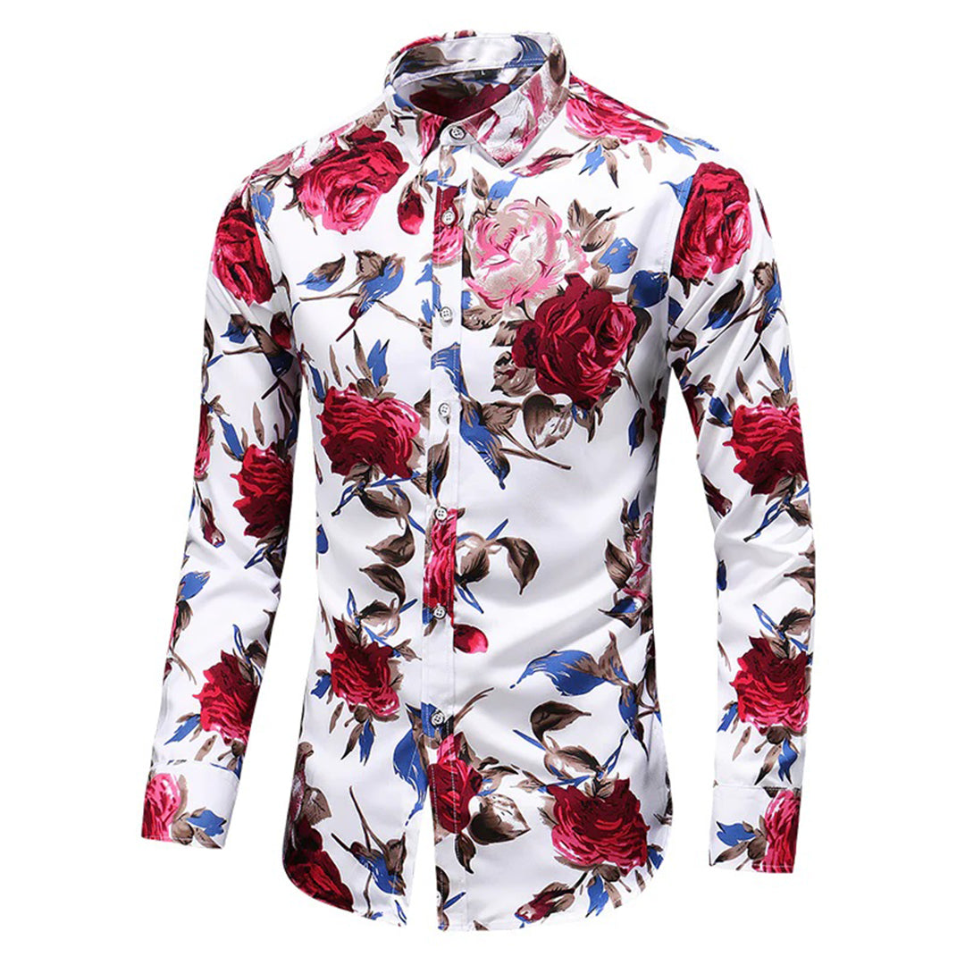 Enrique | Men's Luxury Floral Shirt with Romantic Design