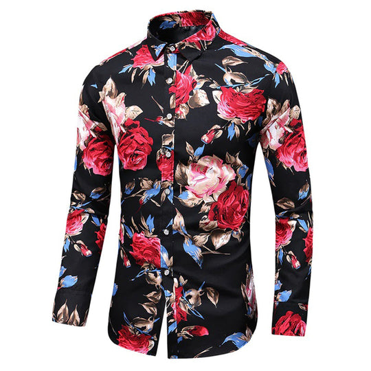 Enrique | Men's Luxury Floral Shirt with Romantic Design