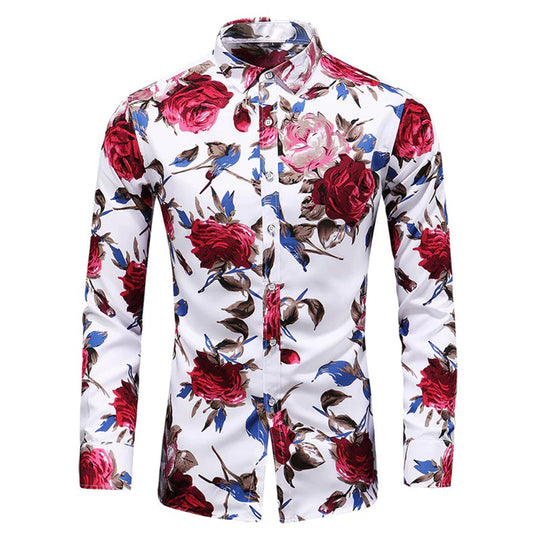 Enrique | Men's Luxury Floral Shirt with Romantic Design