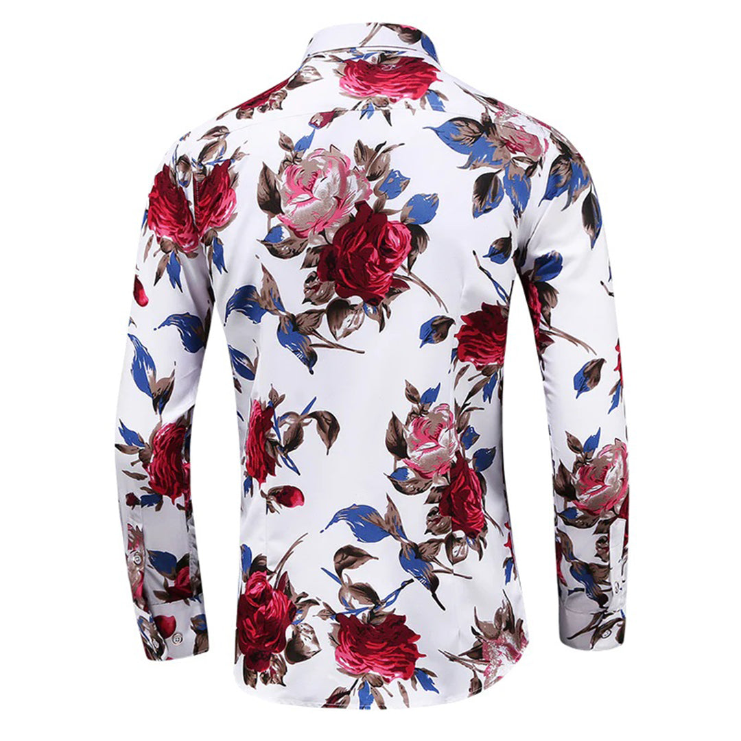 Enrique | Men's Luxury Floral Shirt with Romantic Design