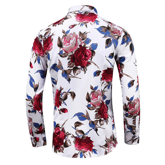 Enrique | Men's Luxury Floral Shirt with Romantic Design
