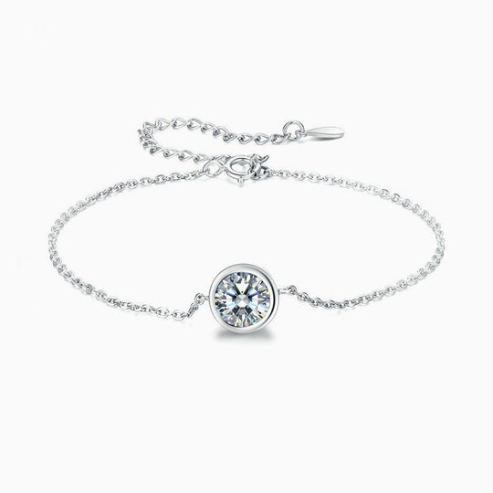 Luce | Bracciale a catena delicata con cristallo solitario incastonato