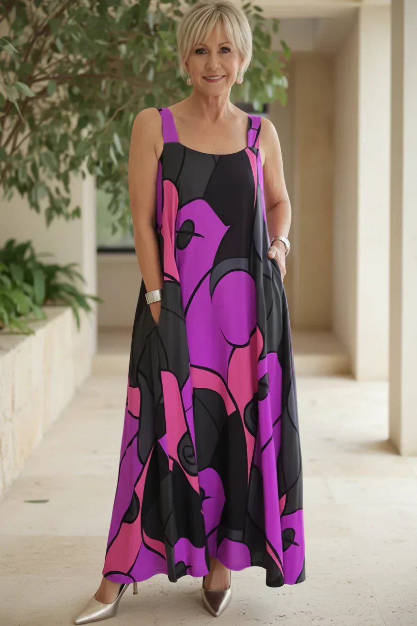 ZARAH – VESTITO MAXI MODERNO FLOW