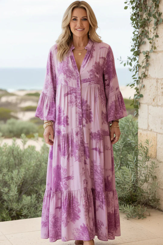 OLIVIA - VESTITO MAXI BOTANICO