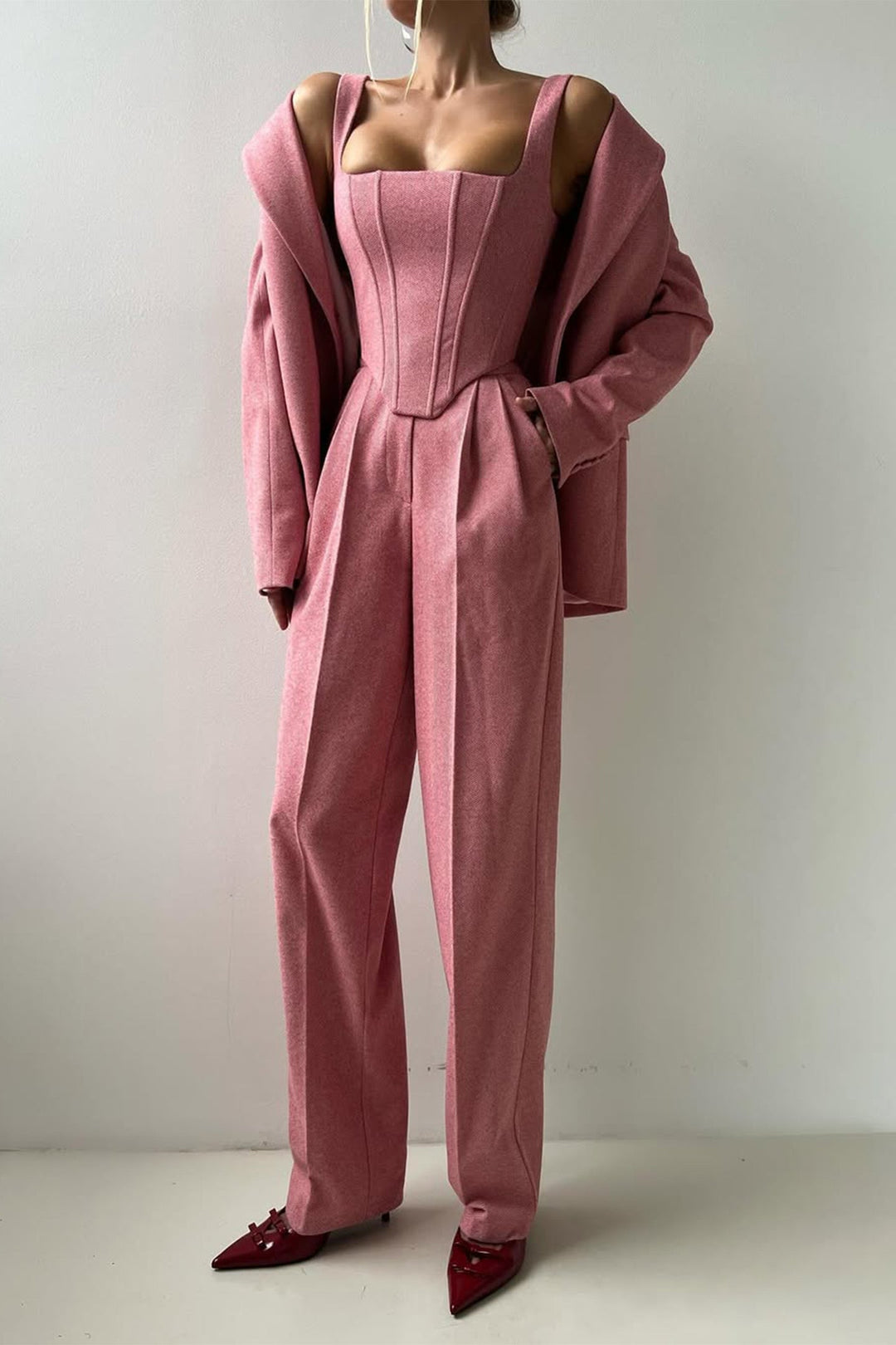 Dolce | Three-Piece Suit with Double-Breasted Blazer