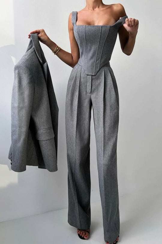 Dolce | Three-Piece Suit with Double-Breasted Blazer