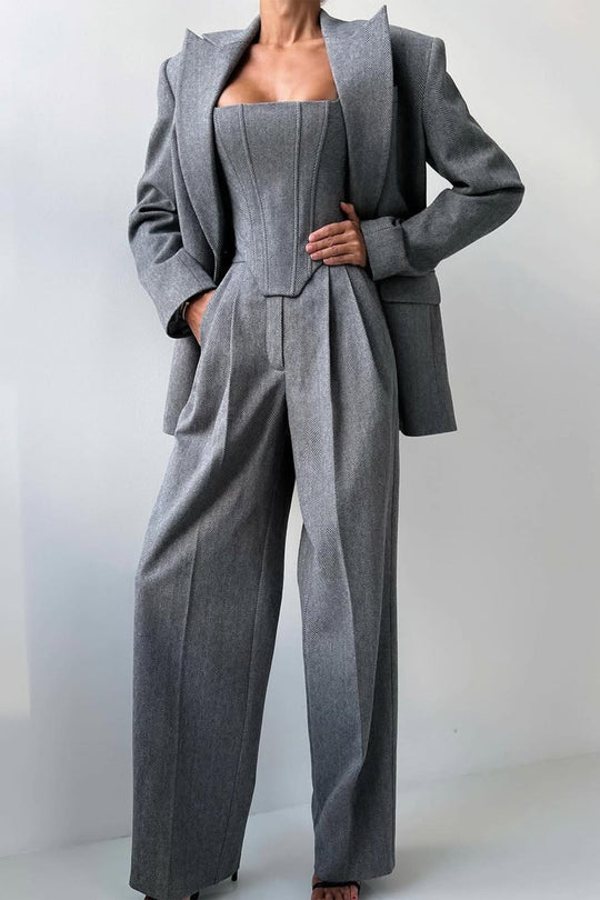 Dolce | Three-Piece Suit with Double-Breasted Blazer
