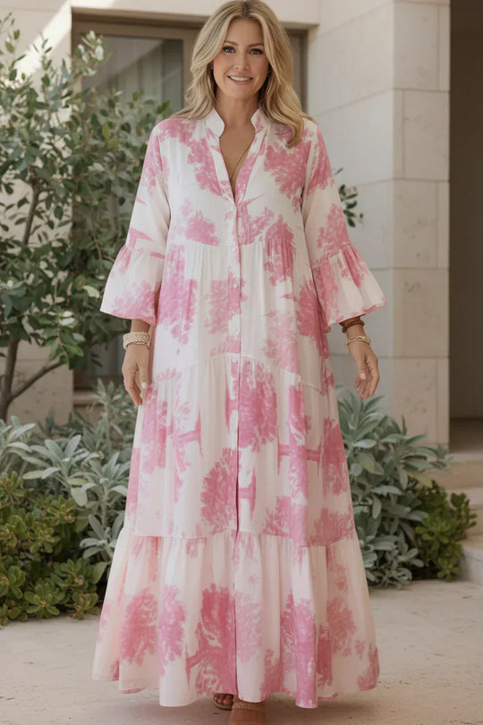 OLIVIA - VESTITO MAXI BOTANICO