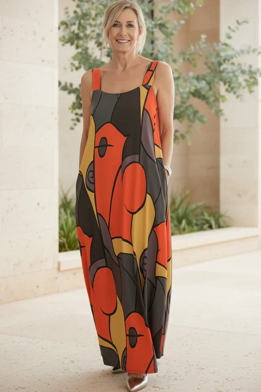ZARAH – VESTITO MAXI MODERNO FLOW