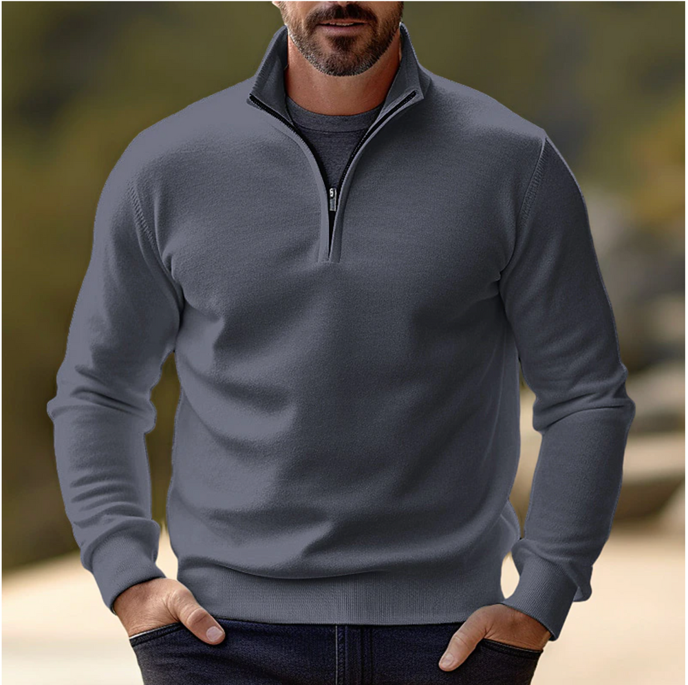 Shawn | Maglione elegante da uomo con zip corta