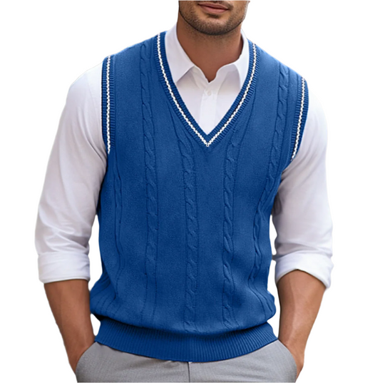 Kyson | Maglione uomo smanicato con scollo a V