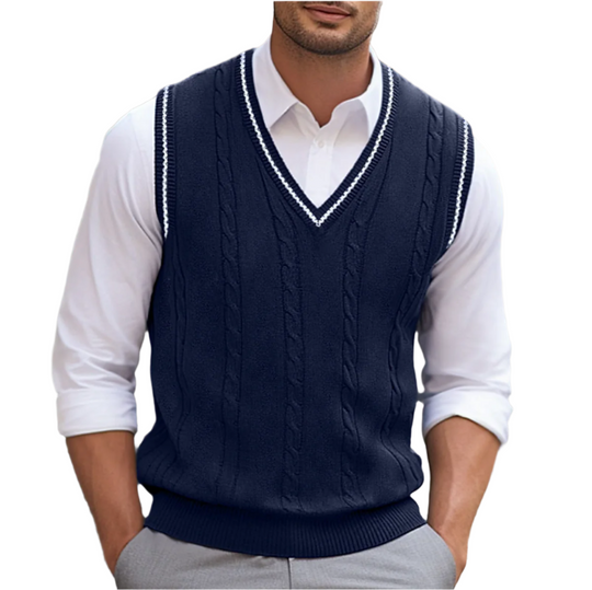 Kyson | Maglione uomo smanicato con scollo a V
