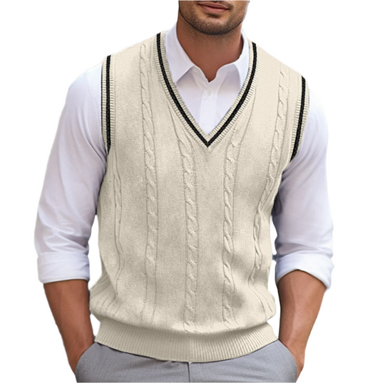 Kyson | Maglione uomo smanicato con scollo a V