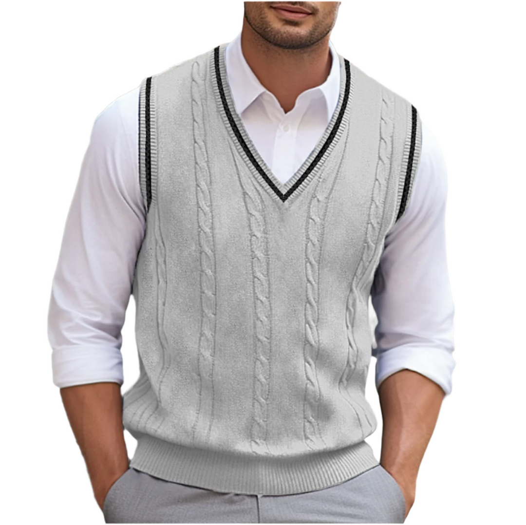 Kyson | Maglione uomo smanicato con scollo a V