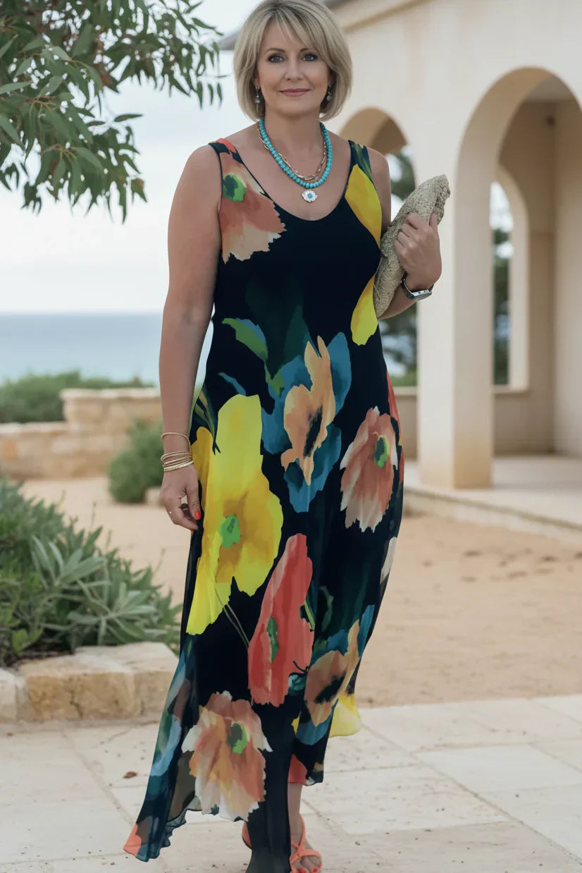 JOLIEN - VESTITO MAXI FLOREALE