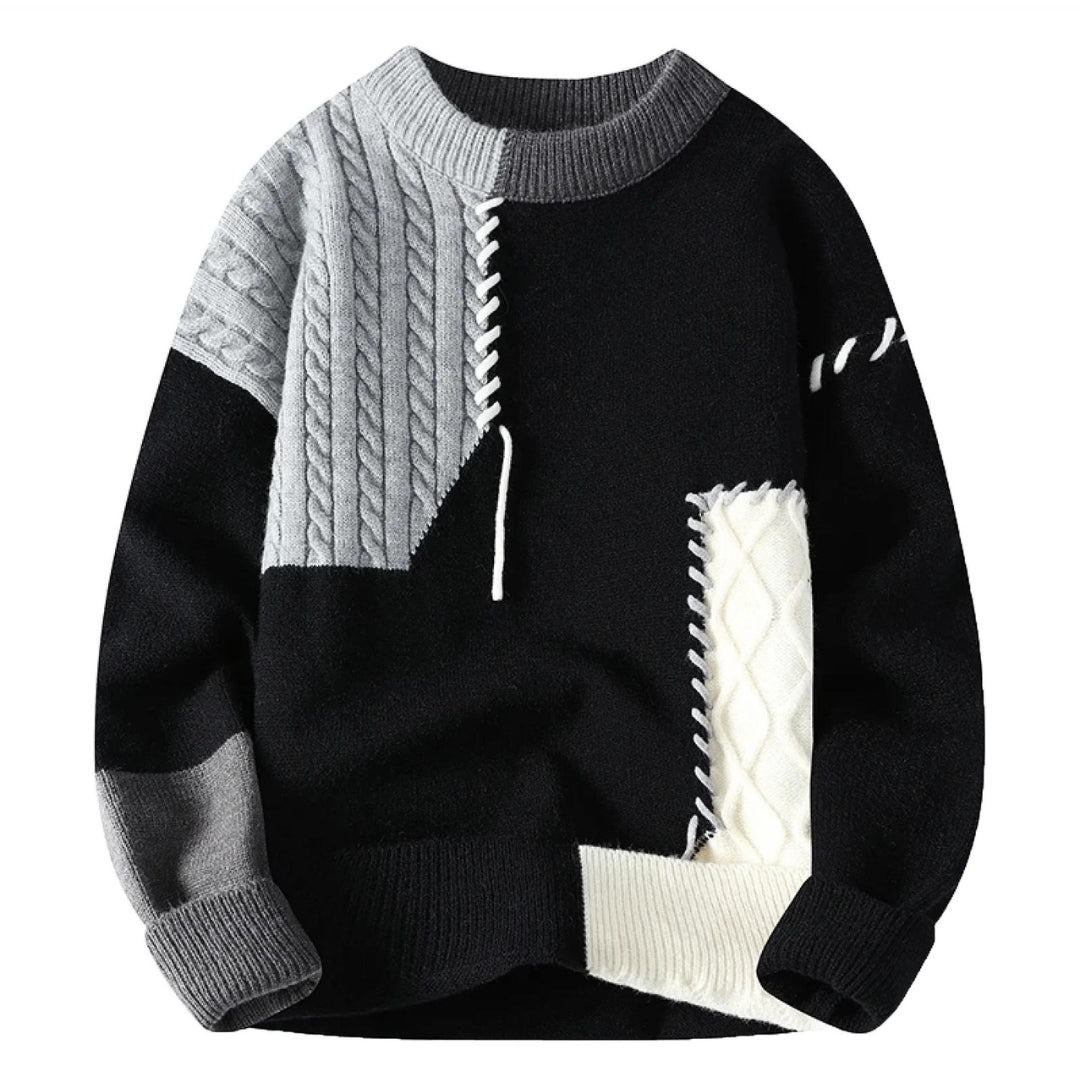 Guadalupe | Maglione elegante patchwork primaverile da uomo