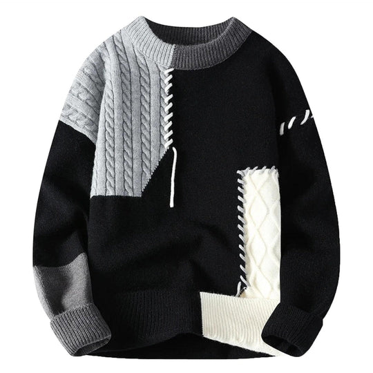 Guadalupe | Maglione elegante patchwork primaverile da uomo