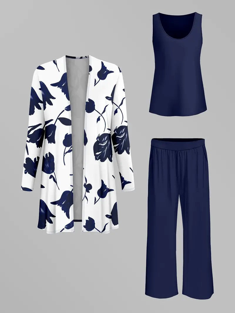 Eliane | Complete 3-Piece Set in Navy Blue