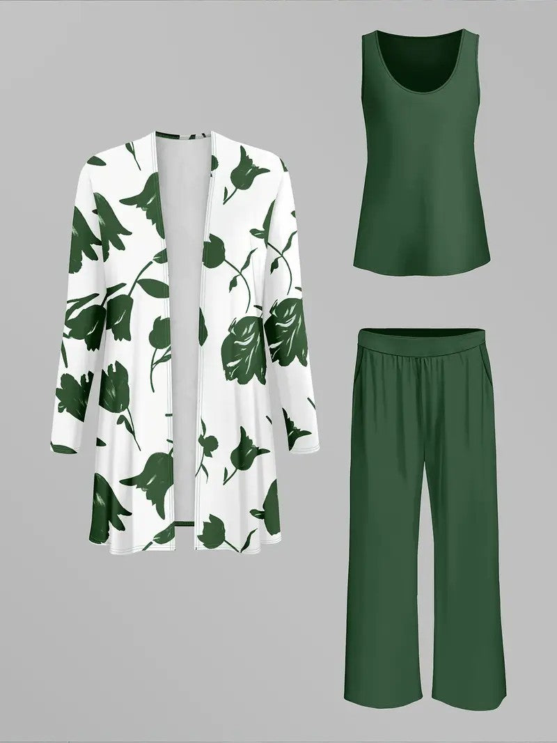 Brigitte | Complete 3-Piece Set in Foliage Green
