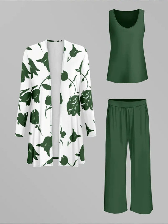 Brigitte | Complete 3-Piece Set in Foliage Green