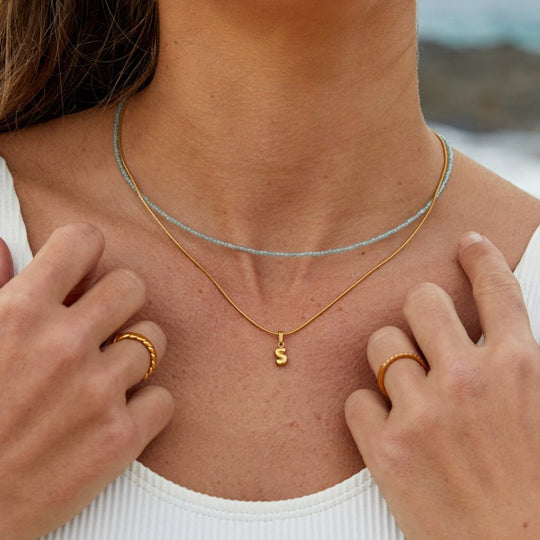 Collana con iniziali a bolla chic