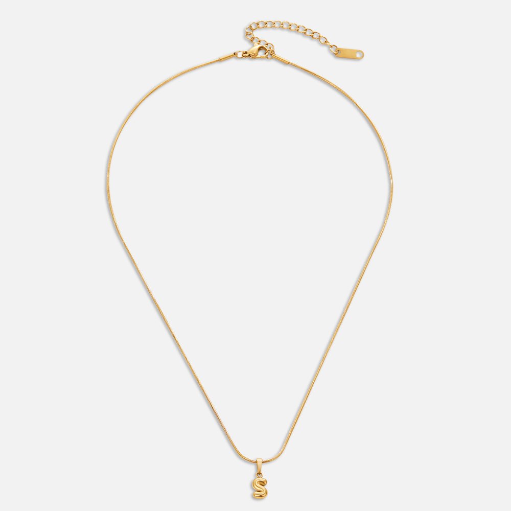 Collana con iniziali a bolla chic